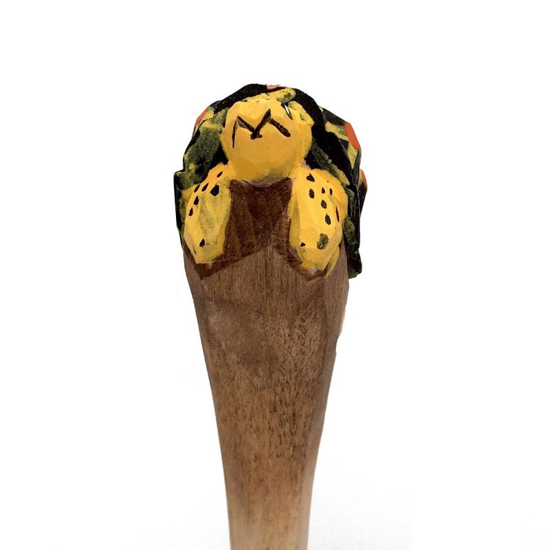 ornerx 7" Wooden Animal Handy Carving Turtle Ballpoint Pen 1PC - Image 4